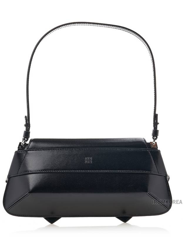 Voyou Flap Leather Shoulder Bag Black - GIVENCHY - BALAAN 4