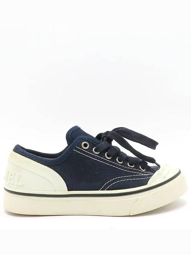 G34760 Navy canvas back logo sneakers size 35 220mm - CHANEL - BALAAN 4