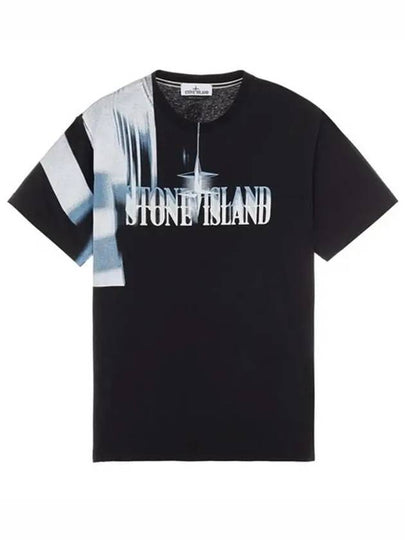 Motion Saturation One Garment Dyed Short Sleeve T-Shirt Black - STONE ISLAND - BALAAN 2