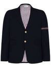 School Uniform Plain Weave Armband High Armhole Jacket Navy - THOM BROWNE - BALAAN 1