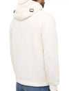 Men's Wappen Patch Shearling Hooded Jacket White - STONE ISLAND - BALAAN 5