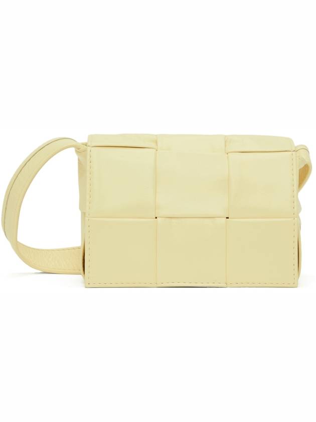 Cassette Small Leather Cross Bag Yellow - BOTTEGA VENETA - BALAAN 3