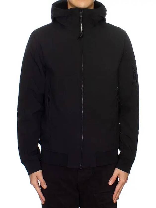 C.P. Shell-R Hooded Jacket Black - CP COMPANY - BALAAN 7