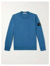 Compass Patch Cotton Sweatshirt Avio Blue - STONE ISLAND - BALAAN 2