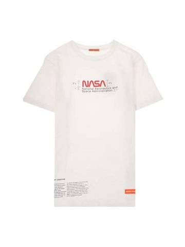 Nasa Manual Regular Fit Short Sleeve T-Shirt White - HERON PRESTON - BALAAN 1