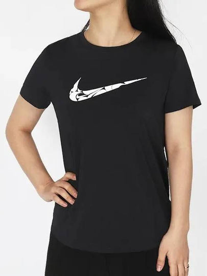 Women's Dri Fit Swoosh Short Sleeve T-Shirt Black - NIKE - BALAAN 2