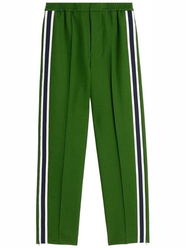 Striped Training Track Pants Green - AMI - BALAAN 1