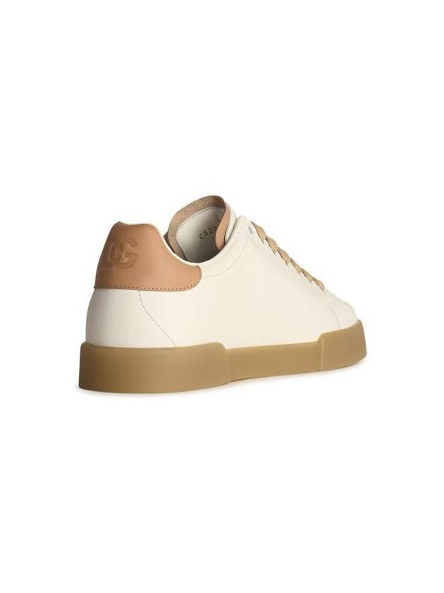 Portofino perforated DG logo low top sneakers white - DOLCE&GABBANA - BALAAN 4