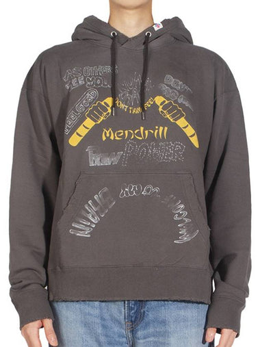 Mendrill x GS Distressed Hooded Sweatshirt C10HD501 BLACK - MAISON MIHARA YASUHIRO - BALAAN 1