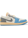 Air Jordan 1 SE Low Top Sneakers Smoke Grey Blue - NIKE - BALAAN 1