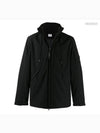 Lens Wappen CP Shell Fleece Zip-up Jacket Black - CP COMPANY - BALAAN.