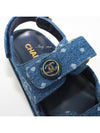 CC Button Printed Denim Velcro Sandals G35927 Dark BlueEU37 - CHANEL - BALAAN 8