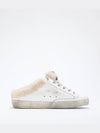 Superstar Sabot Glitter Shearing Lining Leather Low Top Sneakers Silver White - GOLDEN GOOSE - BALAAN 4