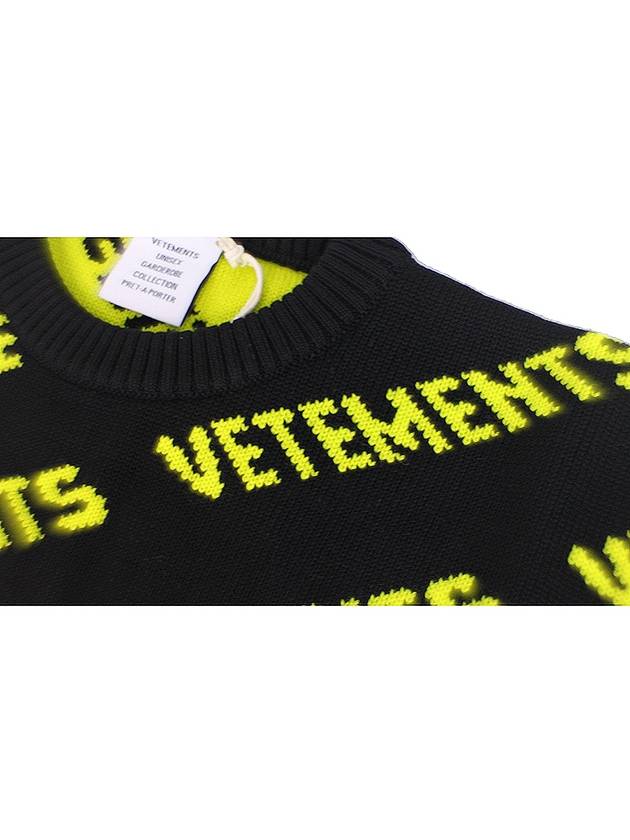 Monogram Logo Knit Top Black - VETEMENTS - BALAAN 9