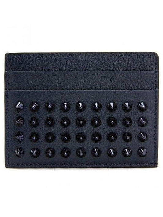 Chios Stud Card Wallet Black Red - CHRISTIAN LOUBOUTIN - BALAAN 2