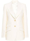 Wool Single-Breasted Blazer Jacket Ivory - GUCCI - BALAAN 1