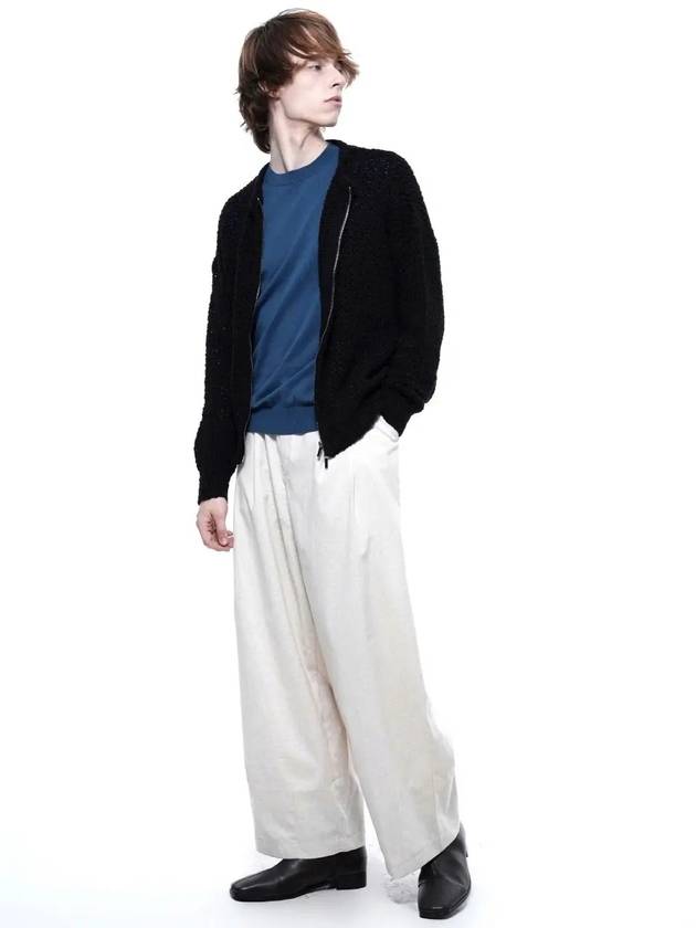 Linen Two-tuck Wide Pants Oatmeal - CHANCE'S NOI - BALAAN 9