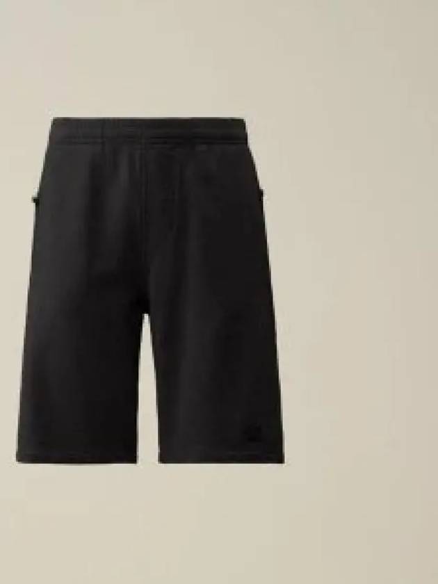 Cotton Fleece Bermuda Shorts Pants Black - CP COMPANY - BALAAN 2