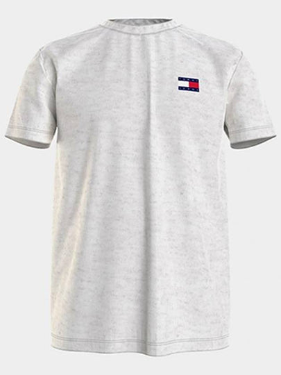 Crew Neck Logo Cotton Short Sleeve T-Shirt Grey - TOMMY HILFIGER - BALAAN 2