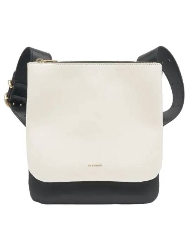 Ombra two tone shoulder bag black white - JIL SANDER - BALAAN 1