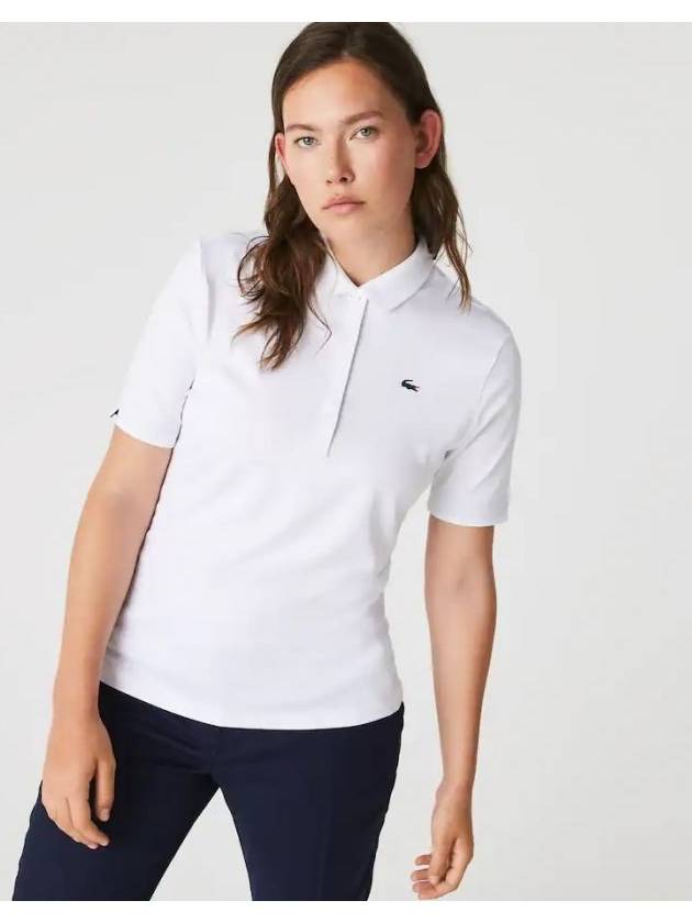 Women's Golf Performance Ultra Dry Short Sleeve Polo Shirt White - LACOSTE - BALAAN 3