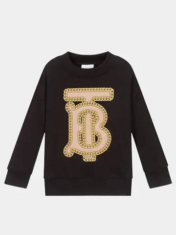 Kids logo point sweatshirt black 8034565K - BURBERRY - BALAAN 1