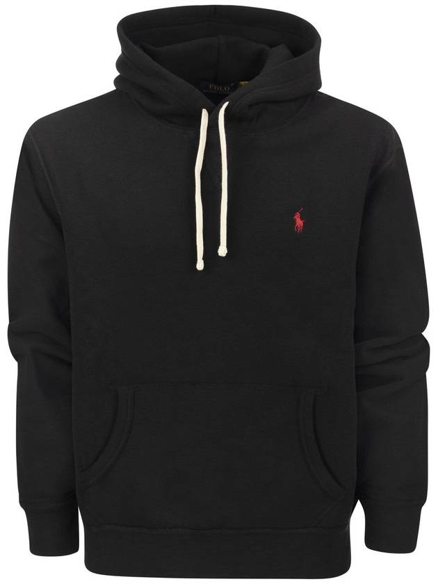 Embroidered Logo Pony Hoodie Black - POLO RALPH LAUREN - BALAAN 2