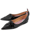 Patent Pointed Toe Wingtip Ballerina Black - THOM BROWNE - BALAAN 2