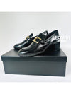 Gold CC Logo Moccasin Loafer Shoes Middle Heel Black Patent Calfskin 365 G39320 - CHANEL - BALAAN 5