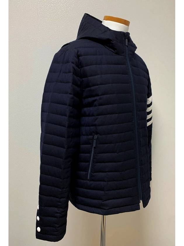 diagonal armband hooded padded jacket 1 - THOM BROWNE - BALAAN 7