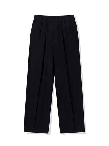 Two-Tuck Super Wide Slacks Black - BATTRACT - BALAAN 1