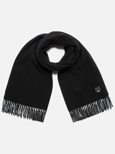 Wool Fox Head Muffler Black - MAISON KITSUNE - BALAAN 2