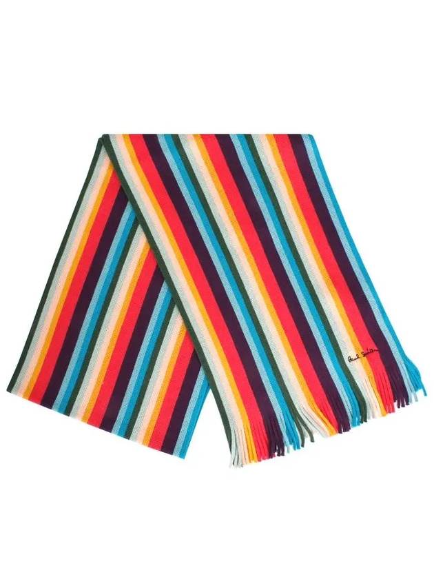 Artist Striped Wool Muffler - PAUL SMITH - BALAAN 4