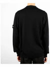 Compass Badge Wool Cardigan Black - STONE ISLAND - BALAAN 5