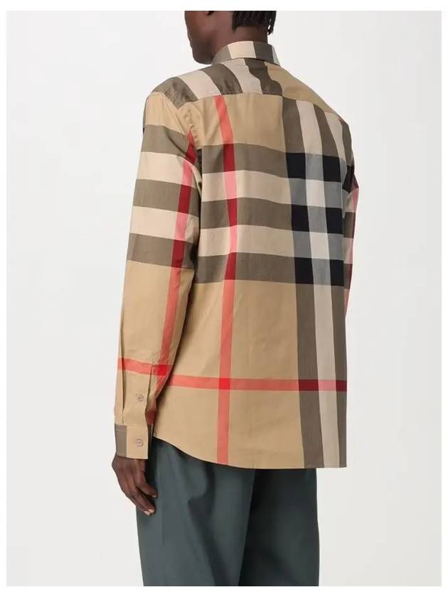 Check Cotton Long Sleeve Shirt Archive Beige - BURBERRY - BALAAN 5