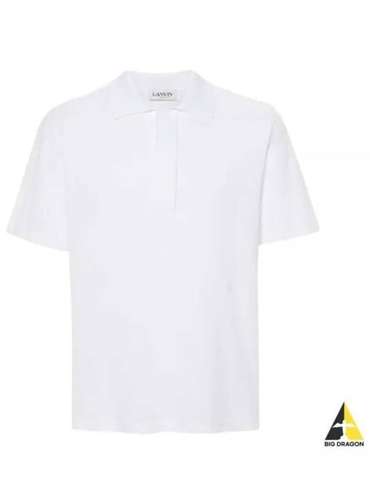 24 RMPL0011J011 01 Cotton Polo Short Sleeve Tee - LANVIN - BALAAN 1