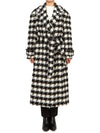 Hider Women's Long Coat WO015Z BLACK WHITE - ALLSAINTS - BALAAN 1