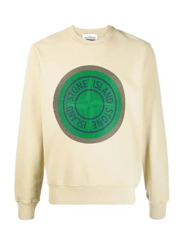 Wappen Compass Louver Logo Sweatshirt Beige - STONE ISLAND - BALAAN 3