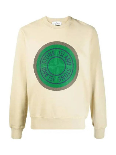 Wappen Compass Louver Logo Sweatshirt Beige - STONE ISLAND - BALAAN 2