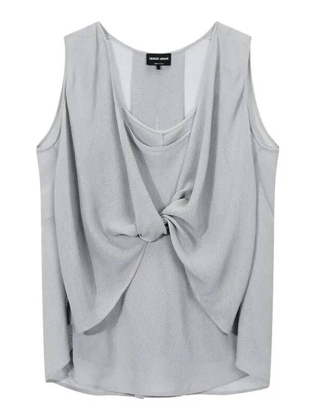 Women s Layered Silk Blouse Gray - GIORGIO ARMANI - BALAAN 1