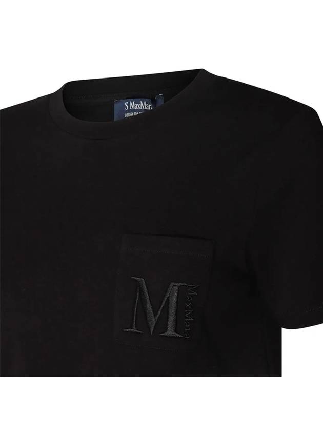 MADERA pocket logo t shirt black 2429976011 005 - MAX MARA - BALAAN 3