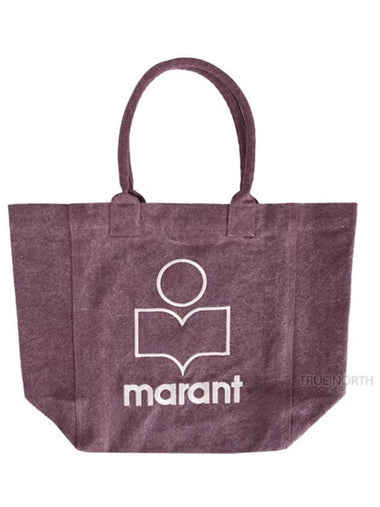 Yenky Logo Washed Cotton Tote Bag Purple - ISABEL MARANT - BALAAN 1