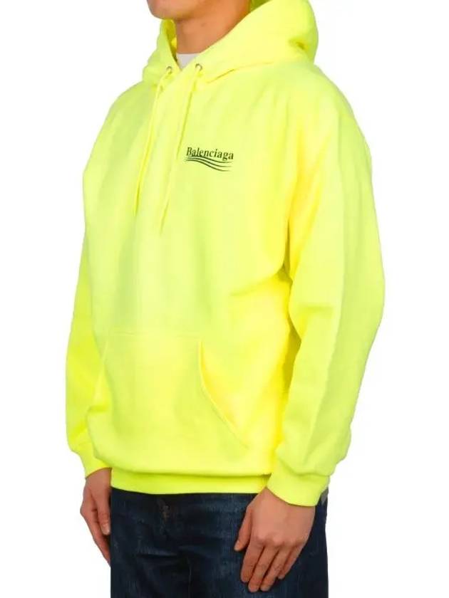 Men's Political Wave Logo Hoodie Neon - BALENCIAGA - BALAAN 4