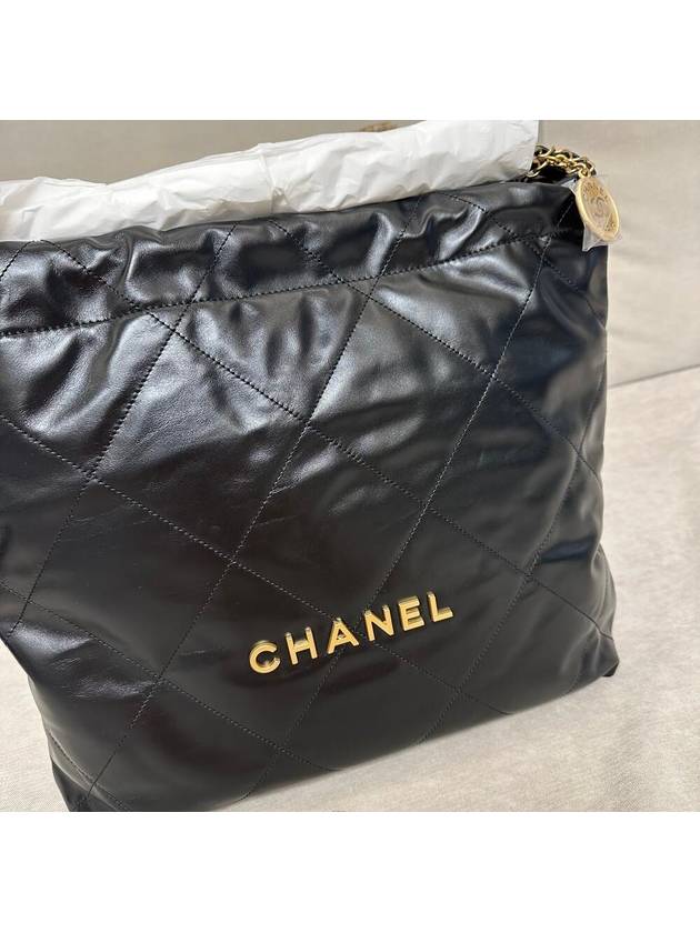 22bag medium black chain bag - CHANEL - BALAAN 4