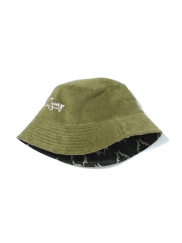 Jacquard Pattern Warm Bucket Hat Khaki - OGARP - BALAAN 1