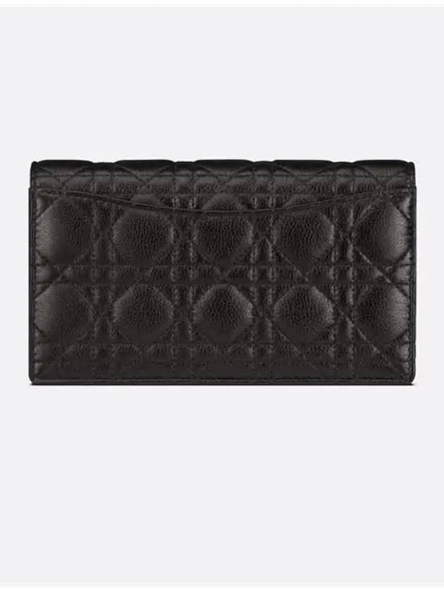 Caro Supple Cannage Calfskin Pouch Bag Black - DIOR - BALAAN 6