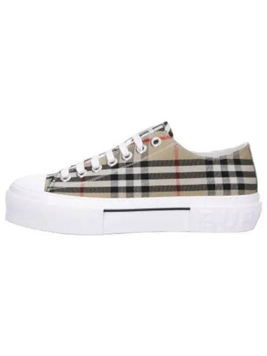 Vintage Check Cotton Sneakers Archive Beige - BURBERRY - BALAAN 1