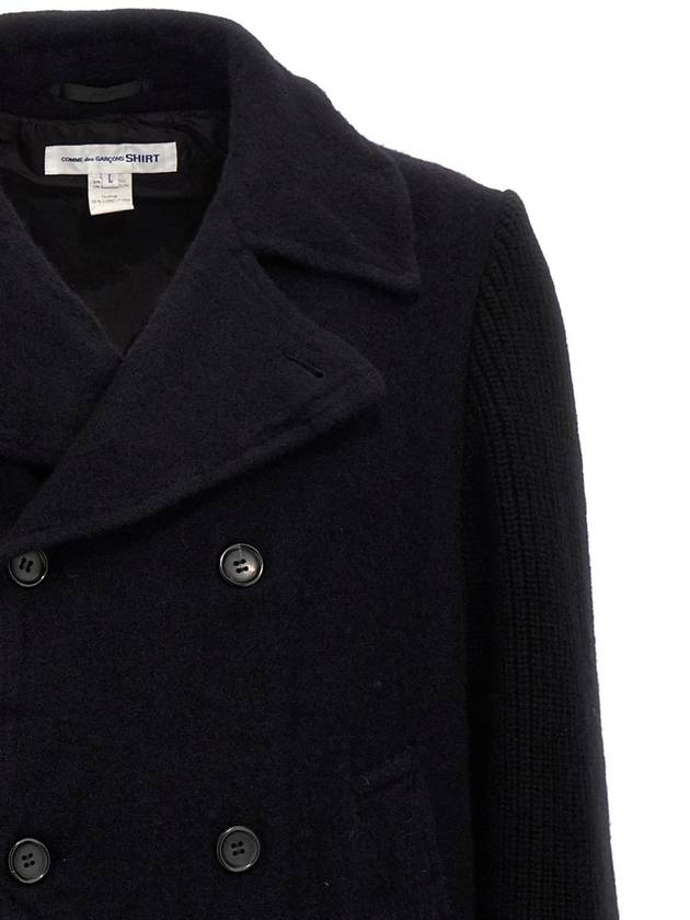 Comme Des Garçons Double-Breasted Wool Coat - COMME DES GARCONS - BALAAN 3