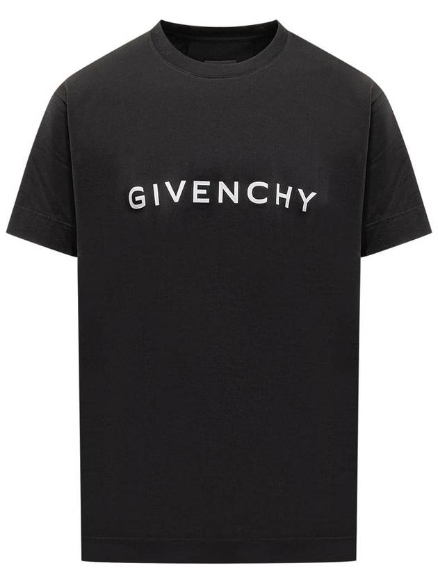 Logo Oversized Fit Cotton Short Sleeve T-Shirt Black - GIVENCHY - BALAAN 2