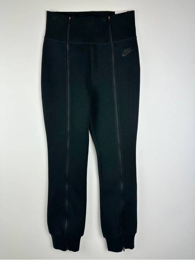 Sportswear Tech Fleece High Waist Slim Zipper Track Pants Black - NIKE - BALAAN 2